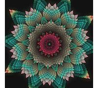 Stamped Cross Stitch Kit with Fabric DIY Embroidery Kits for Beginners Children & Adults with 11CT Printed Pattern Mandala Pattern 40 * 50cm