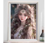 Stamped Cross Stitch Kits for Adults Beginners, A Small Town Under The Sky DIY Cross Stitch Patterns Kits Printed Dimensions Needlepoint Kits,Crafts Embroidery Kits for Home Decor Adult Craf