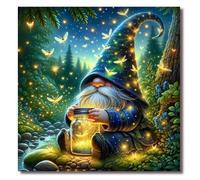 Stamped Cross Stitch Kits for Adults - Gnome Embroidery Kits for Beginners Adults,11 CT Patterns Dimensions Counted Cross Stitch Kits for Adults Arts Craft 14x14 in