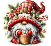 Stamped Cross Stitch Kits for Beginners Adults 11CT 3 Strands Needlepoint Printed 16x16 Inch Christmas Carriage Cross Stitch Embroidery Kits(11CT Without Frame)