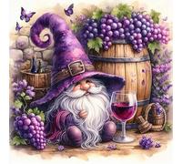 Stamped Cross Stitch Kits for Beginners Adults 11CT 3 Strands Needlepoint Printed 17.72x17.72 inch Grape Dryad Embroidery Kits(11CT Without Frame)