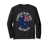 Stamped in My Soul Australia Flag Design Aussie Pride Long Sleeve T-Shirt
