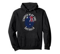 Stamped in My Soul Australia Flag Design Aussie Pride Pullover Hoodie