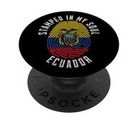 Stamped in My Soul Ecuador Flag Design Ecuadorian Pride PopSockets Adhesive PopGrip