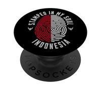 Stamped in My Soul Indonesia Flag Design Indonesian Pride PopSockets Adhesive PopGrip
