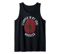 Stamped in My Soul Morocco Flag Design Moroccan Pride Tank Top