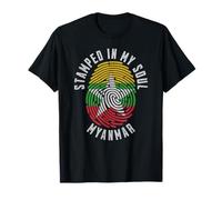 Stamped in My Soul Myanmar Flag Design Burmese Pride T-Shirt