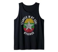 Stamped in My Soul Myanmar Flag Design Burmese Pride Tank Top
