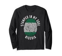 Stamped in My Soul Nigeria Flag Naija Design Nigerian Pride Long Sleeve T-Shirt
