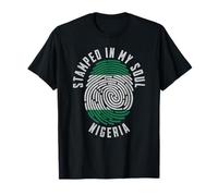 Stamped in My Soul Nigeria Flag Naija Design Nigerian Pride T-Shirt