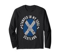 Stamped in My Soul Scotland Flag Design Scottish Pride Long Sleeve T-Shirt