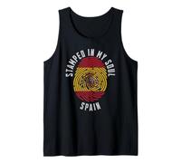 Stamped in My Soul Spain Flag Design Spanish Pride Tank Top