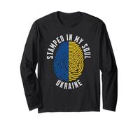 Stamped in My Soul Ukraine Flag Design Ukrainian Pride Long Sleeve T-Shirt