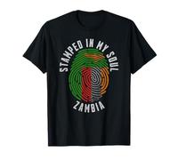 Stamped in My Soul Zambia Flag Design Zambian Pride T-Shirt