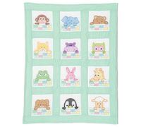 Stamped White Nursery Quilt Block 9"X9", 12/pkg, Peek-A-Boo