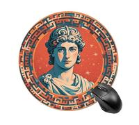 Stamped with Ancient Rome Round Gaming Mouse Pad Non-Slip Rubber Base Mousepad Travel Office Mousepads for Desk Funny Waterproof Computer Mouse Mat Cute Laptop Mouspad 7.8x7.8 Inch