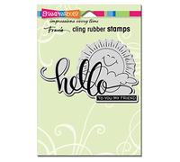 Stampendous Sunny Hello Rubber Stamp, 4” X 2-3/4”