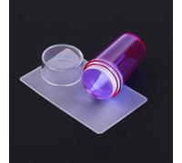 Stamper Clear Silicone Stamping Jelly with Scraper Transparent Visible Body No Different for DIY Nail Nail Stamping Tool with Scraper 01