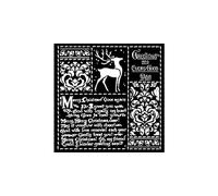 Stamperia 18 x 18cm Thick Stencil Christmas Letters, 0, One Size