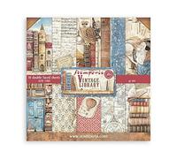 Stamperia 8" x 8" Paper Pad Vintage Library