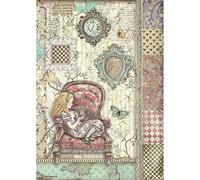 Stamperia A4 Rice Paper Alice On The Chair, Multicolour, 15 x 18 cm