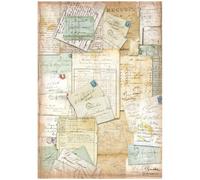 Stamperia A4 Rice Paper Around The World Letters, Multicolour, One Size