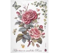 Stamperia A4 Rice Paper for Decoupage - "Big Roses" - Bold Floral Elegance
