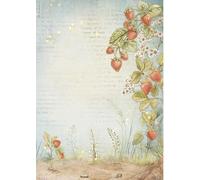 Stamperia A4 Rice Paper for Decoupage - Hidden Grove - Strawberries