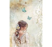Stamperia A4 Rice Paper for Decoupage - Masquerade - Lady Butterfly