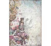 Stamperia A4 Rice Paper for Decoupage - "Master of Magic Lady" - Steampunk Elegance Design