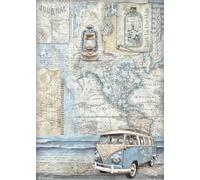 Stamperia A4 Rice Paper for Decoupage - Silent Sea - Van