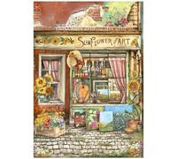Stamperia A4 Rice Paper Sunflower Art Shop, Multicolour, One Size