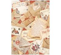 Stamperia A4 Rice Paper - Vintage Christmas Postcards