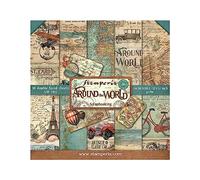 Stamperia International KFT Paper Pad 10 Sheets Double-Sided Around The World, Multicoloured, 30.5 x 30.5