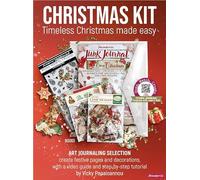 Stamperia - Art Journaling Selection with Junk Journal, Ephemera, Die Cuts and Stencil. Tutorial Linked with QR Code. Perfect Set for Card Making, Journaling and Crafts (Classic Christmas)