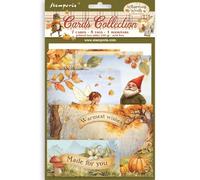 Stamperia - Cards Selection, Acid-Free, Printed on 2 Sides, Choice of Sizes and Designs, Perfect for Crafts and Gifting (Whispering Woods) (7 Cards, 5 Tags, 1 Bookmark)