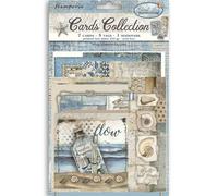 Stamperia - Cards Selection, Acid-Free, Printed on 2 Sides, Choice of Sizes and Designs, Perfect for Crafts and Gifting (Silent Sea) (7 Cards, 5 Tags, 1 Bookmark)