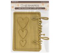 Stamperia - Crafty Shapes for Scrapbooks, Albums, Cards, Bullet Journals and More, Decorate with Papers and Paint, Perfect for Hobbies, Crafts, and Gifting (Family, Plate Family Hearts)