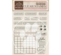 Stamperia, Create Happiness Christmas Clear Stamps Calendar, Monthly, WTK178