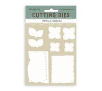 Stamperia - Cutting Dies for Scrapbooking, Albums, Cards, Bullet Journals, and More, Create Decorations with Natural Elements, Perfect for Crafts and Gifting (A6) (Quiet Days, Notes and Flowers)