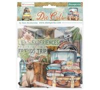 Stamperia - Die Cuts for Scrapbooks, Albums, Cards, Bullet Journals and More, Laser Cut Cardboard Shapes, Easy to Glue, Perfect for Hobbies, Crafts, and Gifting (Art of Travelling) (Assorted)