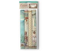 Stamperia - Fabric for Scrapbooks, Albums, Bullet Journals and More, Polyester, Can be Sewn by Hand or Machine, Suitable for Craft Glue, Perfect for Crafts and Gifting (The Nutcracker) (Pack of 4)