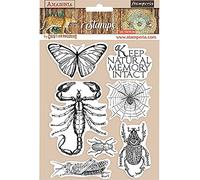 Stamperia HD Natural Rubber Stamp Amazonia Butterfly, Wooden, 14 x 18 cm