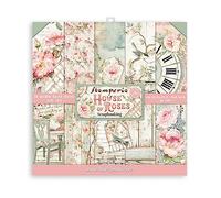 Stamperia International KFT House of Roses Paper Pad 10 Sheets, Multicoloured, 20.3 x 20.3 (8" x 8")