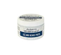 Stamperia - Ice and Beads Paste ml 150 - Sparkling, Water-Based Texture with Silver Glitter and Tiny Beads. Perfect for Creating ICY, Snowy Textures, Shimmering Backgrounds on differrent Surfaces
