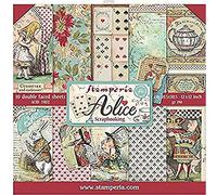 Stamperia International KFT Block 10 Sheets-Double Face Alice, Multicoloured, 30.5 x 30.5 (12" x 12")