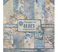 Stamperia International KFT Pack 10 Sheets Double face-Blues, Multicoloured, 30.5 x 30.5 (12" x 12")