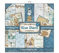 Stamperia International KFT Paper Pad 10 Sheets Double Sided Blue Stars, Multicoloured, 30.5 x 30.5 (12" x 12")
