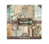 Stamperia International KFT Paper Pad 10 Sheets Double Sided Sea Landscape, Multicoloured, 30.5 x 30.5 (12" x 12"),SBBL37