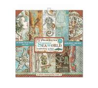 Stamperia International KFT Paper Pad 10 Sheets Double Sided Sea World, Multicoloured, 20.3 x 20.3 (8" x 8")